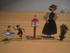 Alte Flachzinnfigur - Volksfest / Brauchtum / Bayern / Tracht