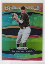 2020 Panini Prizm #B-9 Manny Machado Red-Orange Prizm Brilliance Padres