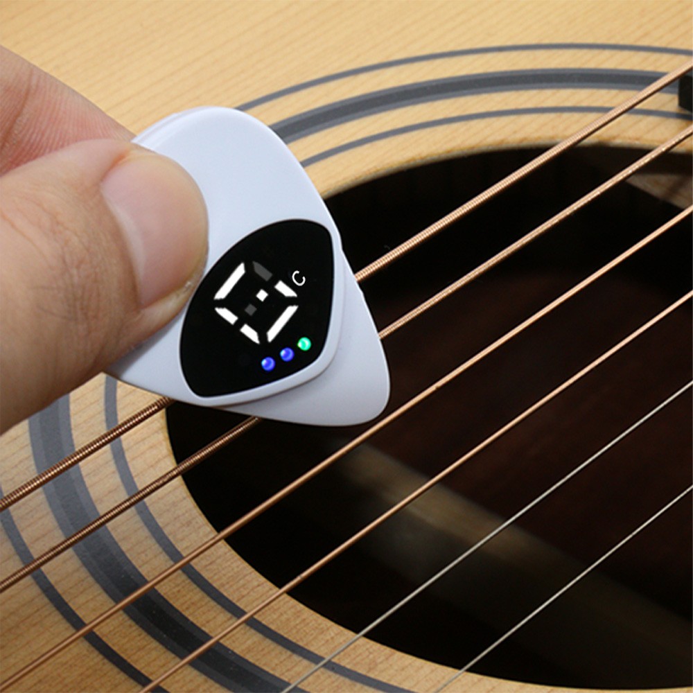 2 In 1 Guitar Picks Tuner Folk Guitar Ukulele Chromatic Multifunctional Tuner Ba