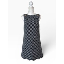Lilly Pulitzer Vintage Black and White Polka Dot Sleeveless Shift Dress