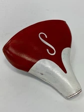 Vintage Schwinn Red S Mesinger USA Bicycle Seat Spring Saddle 8” Kids 1970s