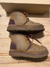 Kids Boys Ugg Neumel Brown W'prf Leather Ankle Boots Sz 13 UK  VGC Lightly worn