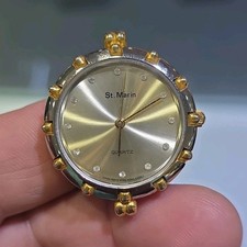 St. Marin Women's Quartz Dress Watch Sunburst Gold Dial Two-Tone Metal