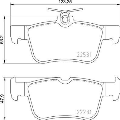 Brembo Bremsbelagsatz, Scheibenbremse P 24 175 FüR Ford Ford USA-image