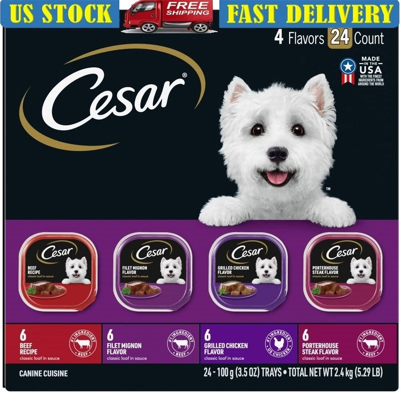 Gourmet Wet Dog Food Variety Pack Adult W/ Beef Chicken Filet Mignon Steak New