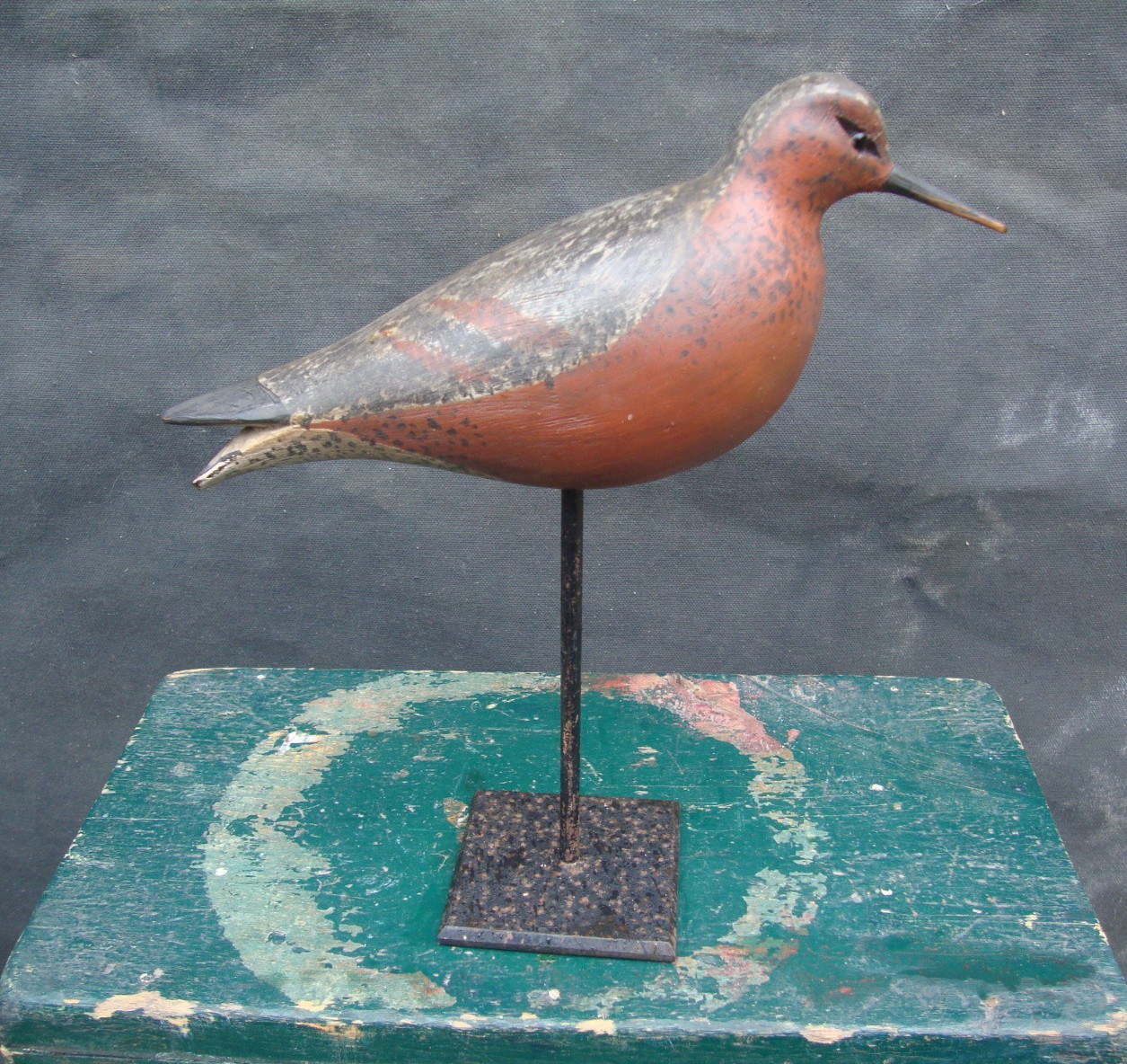 A SUPERB ROBIN SNIPE STEVE MOREY NEW JERSEY SHOREBIRD DECOY ANTIQUE LURE NR