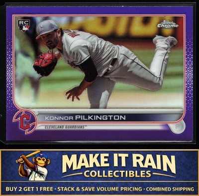 Konnor Pilkington 2022 Topps Chrome Update Purple Refractor #USC171 Guardians RC