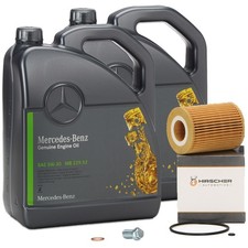 10L ORIGINAL 5W30 MB 229.52 HIRSCHER Ölfilter für MERCEDES W204 W211 W212 OM642