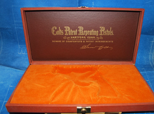 VINTAGE COLT REVOLVER PRESENTATION CASE ORANGE VELVET LINED HARTFORD CT.