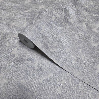 Light Gray beige distressed fish scale plaster textured modern Wallpaper roll 3D