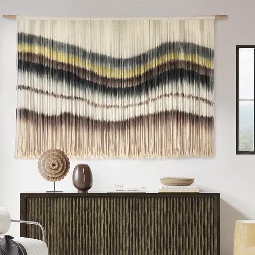 Macrame Wall Hanging Boho Chic Wall Art Macrame Wall Decor Fiber Yarn ...