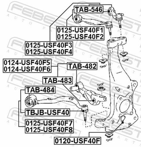 Fits FEBEST 0124-USF40F5 RIGHT LOWER FRONT ARM