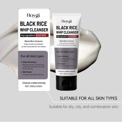 Black Rice Foaming Cleanser Daily Brightening Cleansing Foam D4T5 X5T7 H9E4