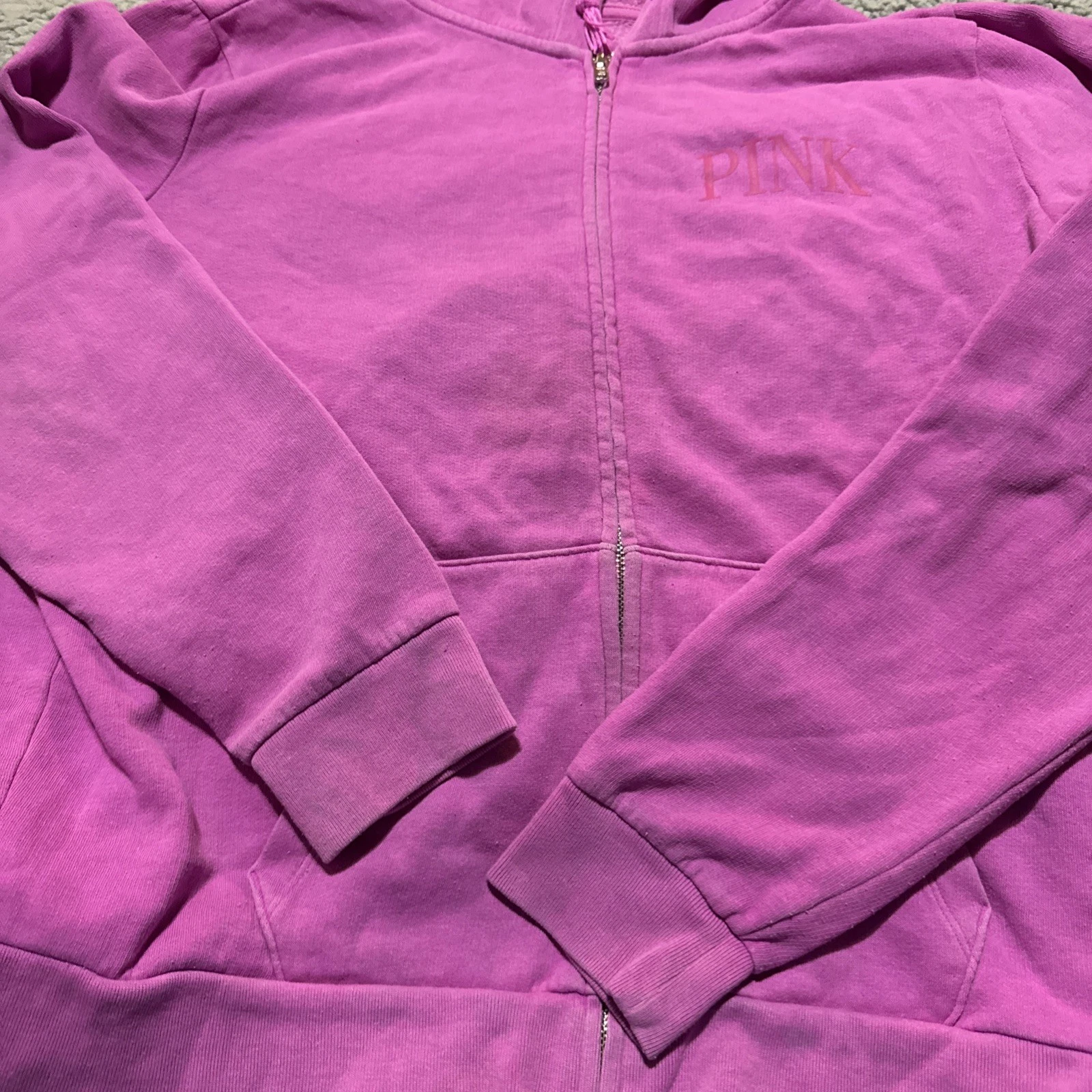 UNDERCOVER Victoria's Secret ROSA donna XL giacca Everyday Lounge full zip cappuccio