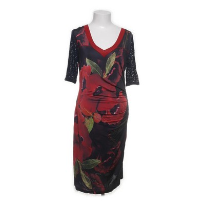 Axello, Kleid, Größe: 44, Rot/Schwarz/Grün, Elasthan/Viskose, Blumen, Damen #gNo