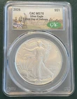 2026 S$1 Silver Eagle CAC MS70 First Day Of Delivery 250th SemiQuincentennial