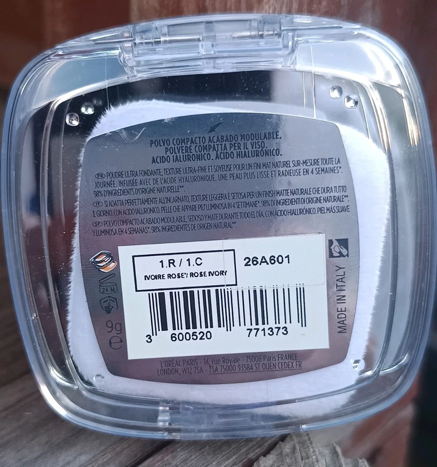 ACCORD PARFAIT L'ORÉAL poudre compacte NEUF - TEINTE 1R/1C IVOIRE ROSÉ - Photo 3/4