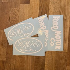Ford Motor Co Sticker Decal Set 2 Gallon Petrol Oil Fuel Can