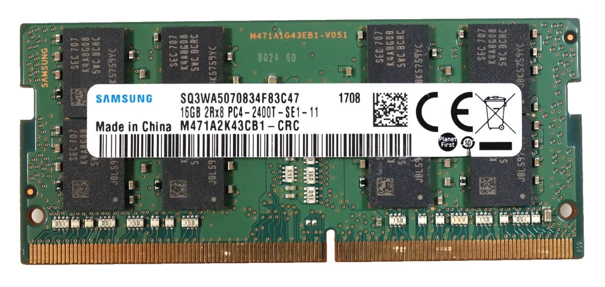 PC4-19200 (DDR4-2400) Bus Speed Computer RAM 16 GB Total Capacity
