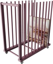 Art Storage Rack w/ Handle Caster Wheels for Canvas Drawing Board Panel Paper