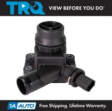 TRQ Engine Coolant Thermostat with Housing Assembly for Land Rover Volvo