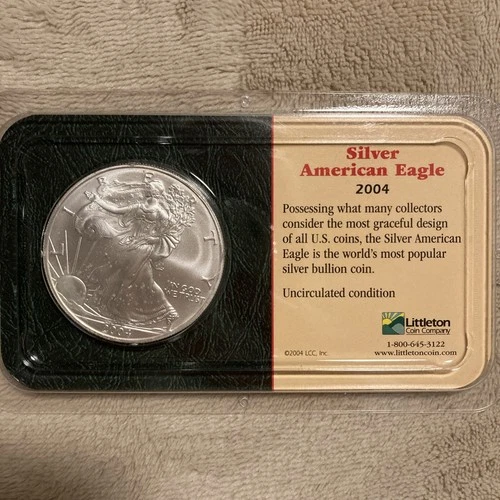 2004 1 oz Silver American Eagle Uncirculated Littleton Coin Co