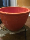 ​Vintage 1930s Fiestaware Red #2 Mixing Bowl | Early Inside Bottom Rings | HLC