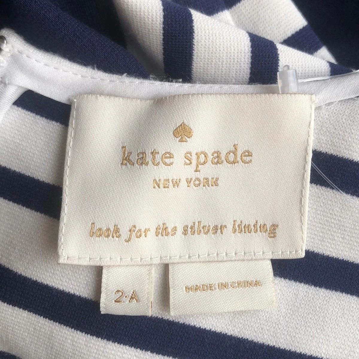 Autentico Kate Spade Abito da donna bianco navy