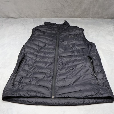 Helly Hansen Down Vest Mens Large Black Insulated Quilted Puffer Winter Outdoor