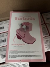 Vivitar Strawberry True Wireless Bluetooth Earbuds Pink Strawberry Charging Case