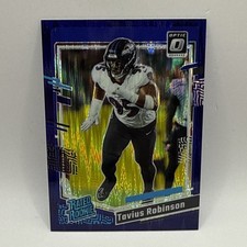 2023 Panini Donruss Optic Rated Rookie Purple Shock Prizm #208 Tavius Robinson
