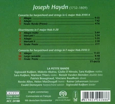 LA PETITE BANDE / EWALD DEMEYERE / SIGISWALD KUIJKEN HAYDN: HARPSICHORD CONCERTO