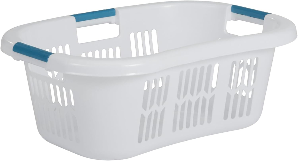 Rubbermaid Large Hip-Hugger Laundry Basket/Hamper, 1.5-Bushel