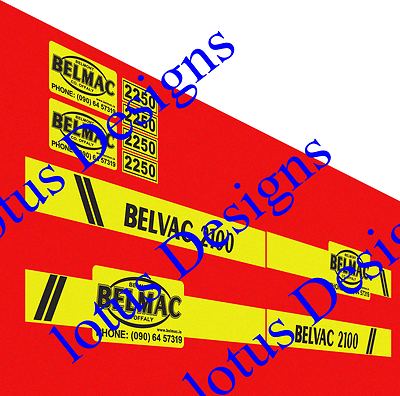 Belmac / Belvac Gülleverteiler Aufkleber / Decals