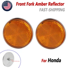 2PCS Front Fork Cover Reflector Amber For Honda CL SL 70 90 C70 Z50A S90 CT70 US