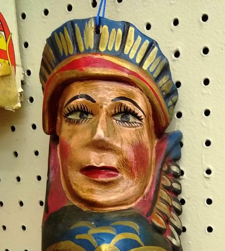 Aztec Warrior Mexican Mask Hand Carved 2-Headed Carving Figure Folk Art Vintage - Picture 3 of 12