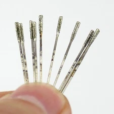 20Pcs Lapidary Beading Needles 2.2 mm Diamond coated for Agate Jewelry Tools