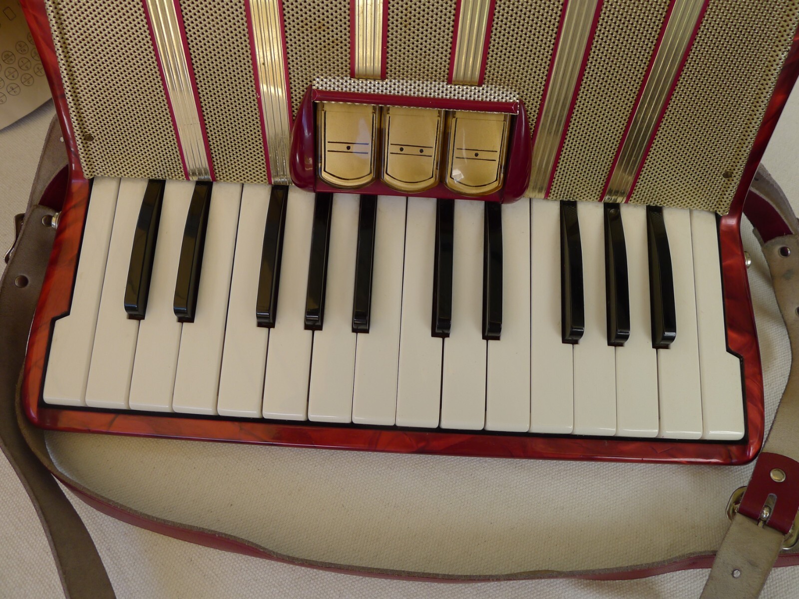 HOHNER Piano Accordion Student VM Red GERMANY + Hard Case + 1984 Catalogue eBay
