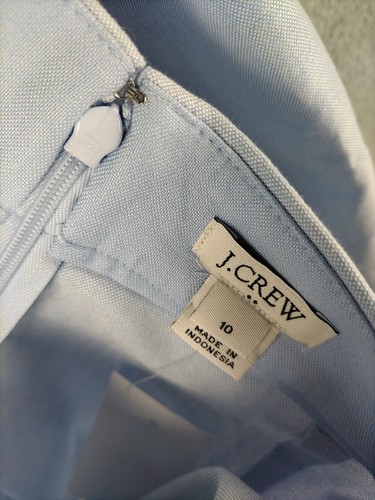 NEW J Crew Womens Skirt 10 Blue Ruffle Tulip Academia Career Capsule Office Mini - Picture 9 of 10