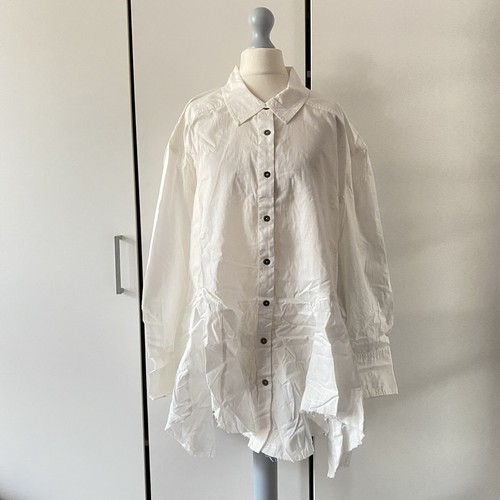 Free People Freya Poplin Tunic Shirt White Size XS Button Collar - Picture 3 of 12