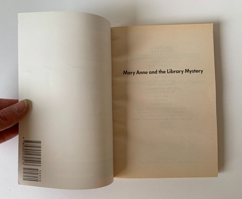 Mary Anne and the Library Mystery BABY-SITTERS CLUB Ann M. Martin PB 1994 1st Ed - Picture 5 of 12
