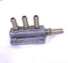 TRIPLE FUEL BLOCK HOT ROD HOLLEY STROMBERG BRASS FITTINGS