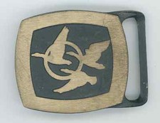 SOLID BRASS 1978 MIGRATION DAVISON TECH. ETHER GUILD INC. BELT BUCKLE 3123B