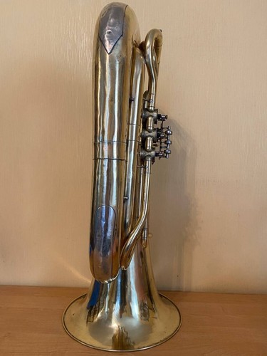 Tuba "Bb" Brass Pipe Wind Instrument Brass USSR Horn Mouthpiece Vintage Rare - Picture 5 of 7