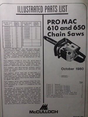 Mcculloch pro mac 610 service manual Mcculloch pro mac 610 service manual