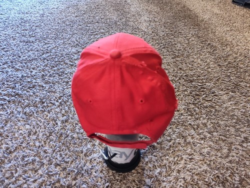 Longhorn Services Hat Adult Mens Red Strap Back Cap Adjustable Hook Loop - Picture 3 of 7