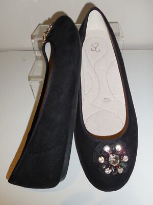 EEE BNWT From Evans Flat Black Lacy Ballerina Pumps Size UK 10 Wide Fit