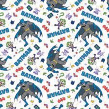 Batman vs Preschool Cotton Fabric