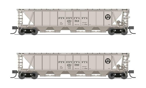 Tolva cubierta gris Broadway Limited escala 7255 N PRR H32 (2) | Zustand: New