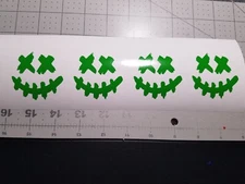 Crazy Happy face Motorcycle Helmet DECAL, Hard Hat, Fits Ducati, Yamaha, RZR TRD